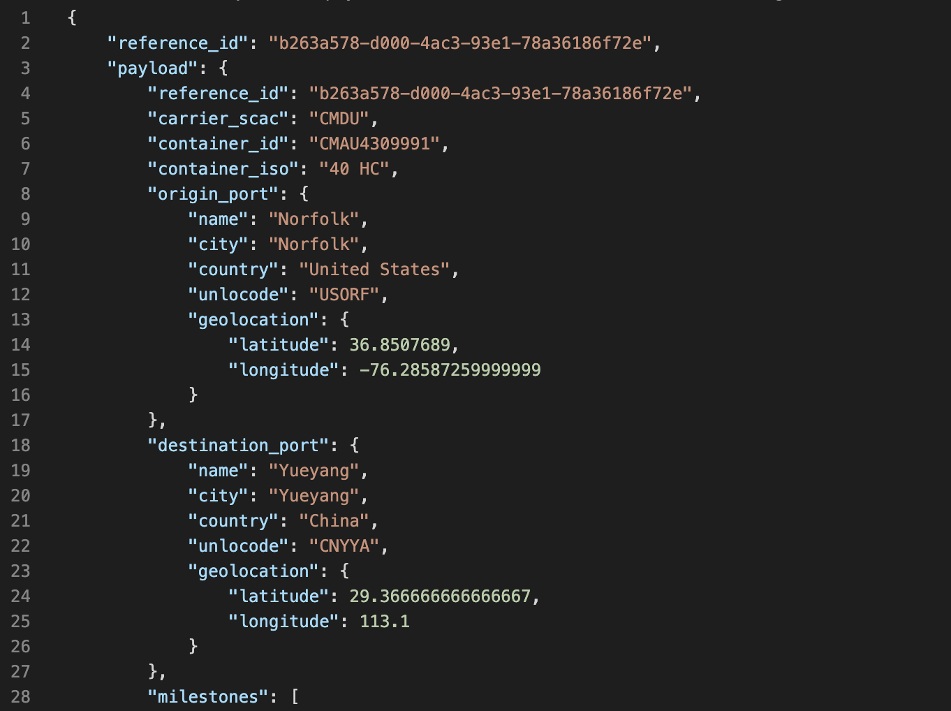 How do I read the JSON payload?